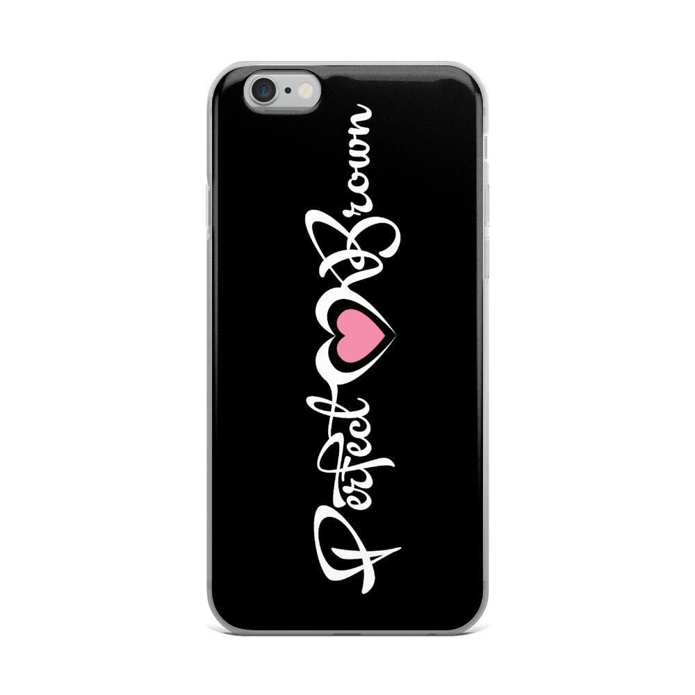 Perfect Brown (Signature) iPhone Case (Blk)