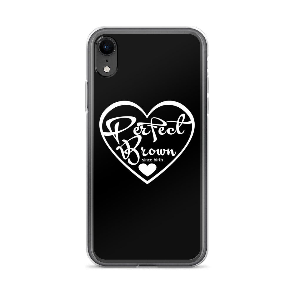 Perfect Brown Logo iPhone Case (Blk)