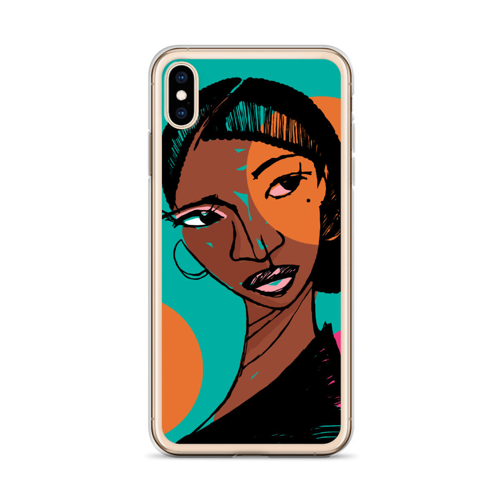 Orange Moon iPhone Case