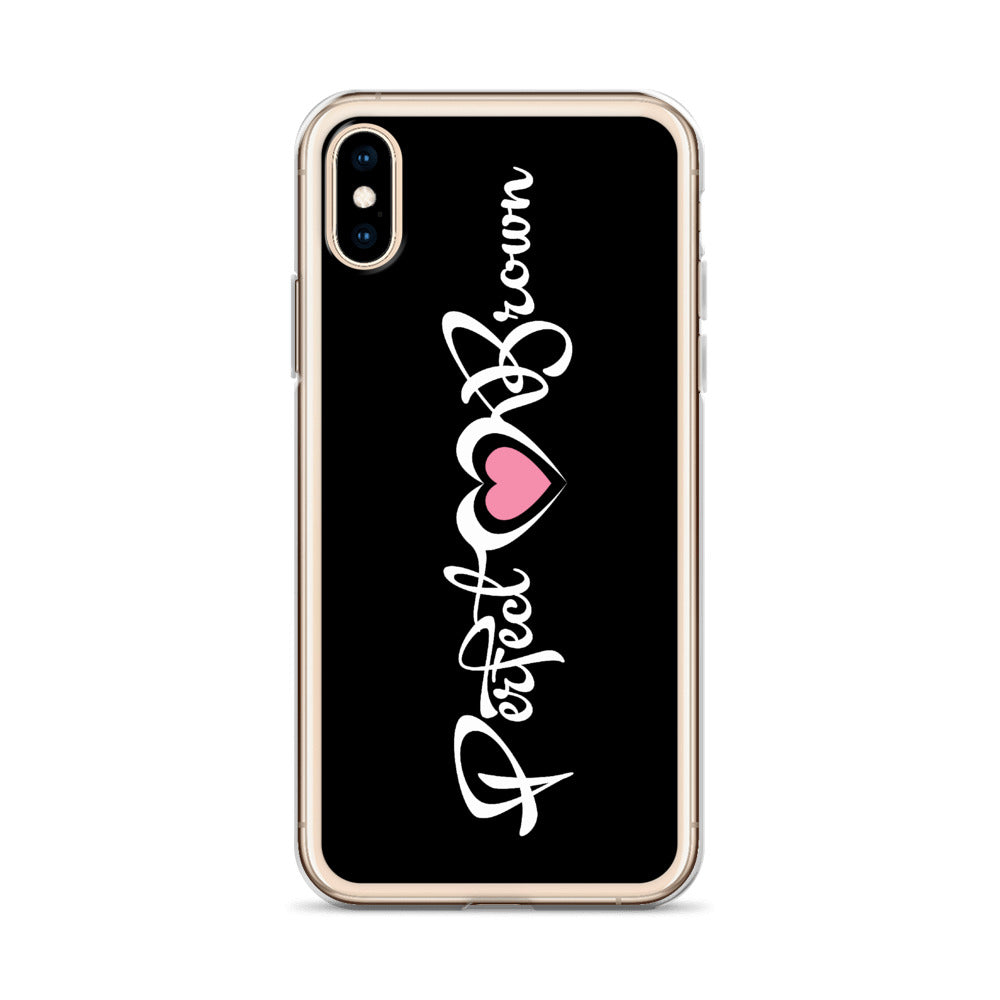 Perfect Brown (Signature) iPhone Case (Blk)