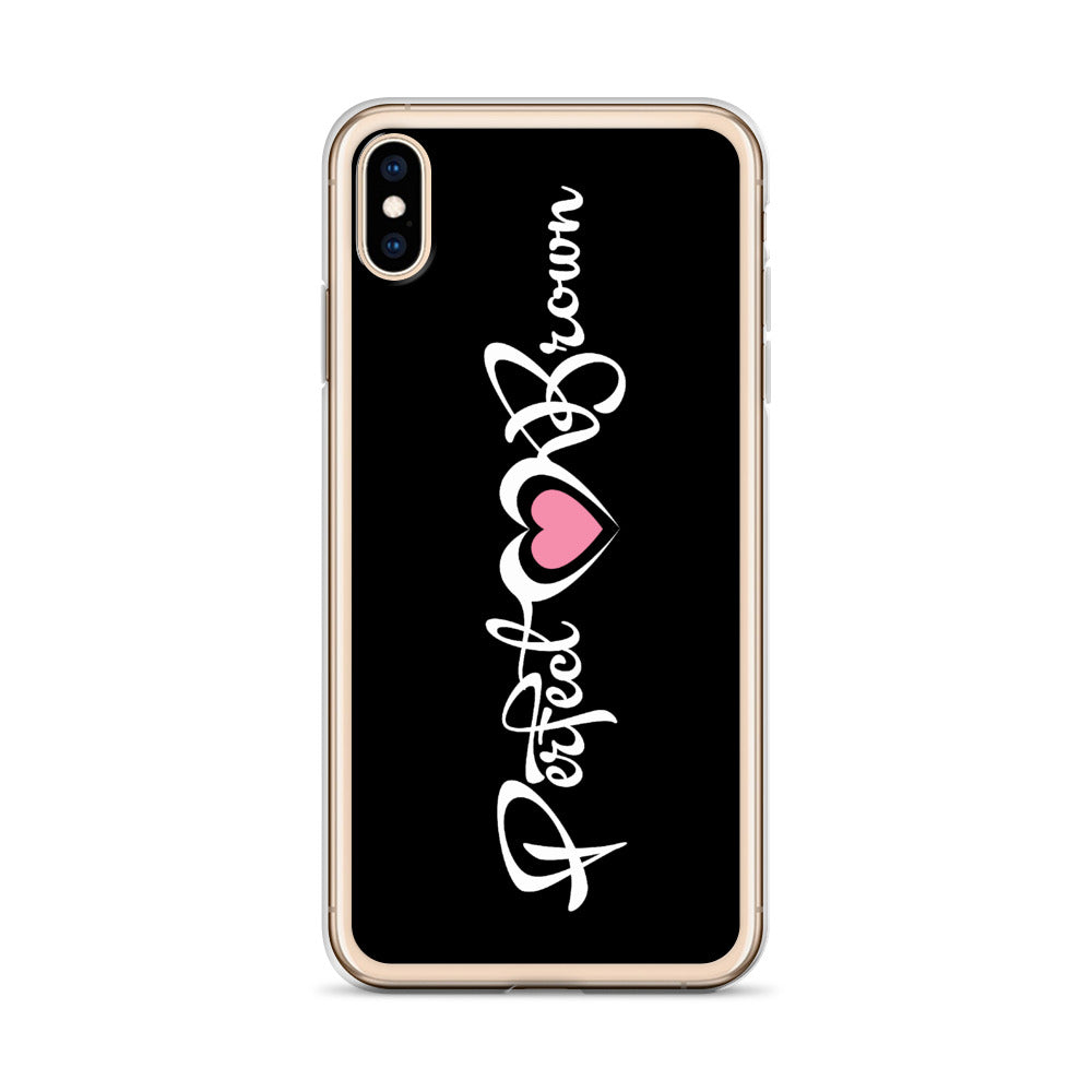 Perfect Brown (Signature) iPhone Case (Blk)