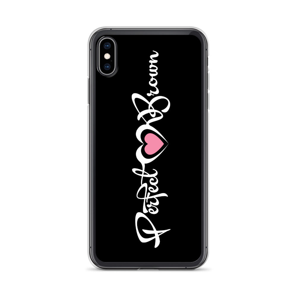 Perfect Brown (Signature) iPhone Case (Blk)