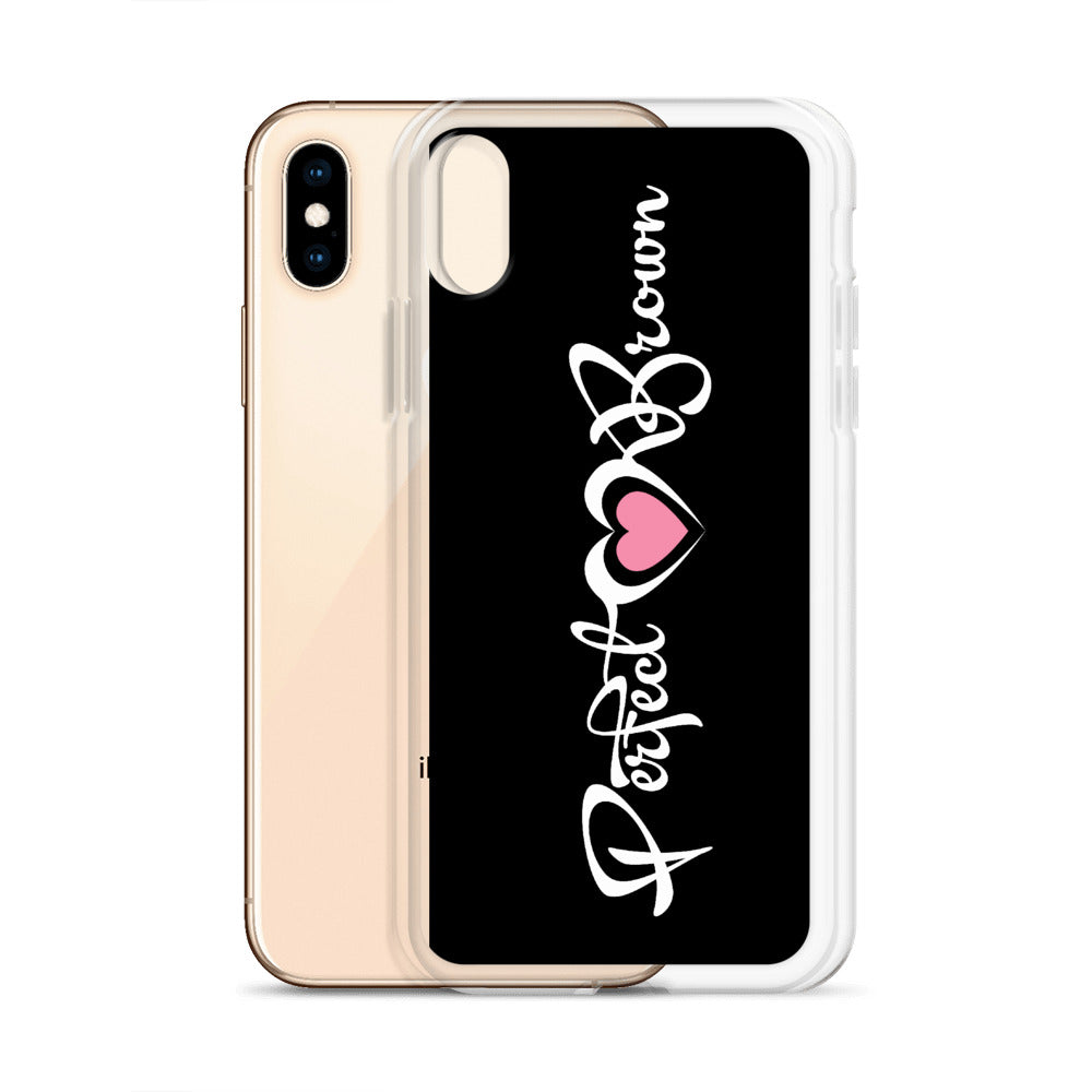 Perfect Brown (Signature) iPhone Case (Blk)