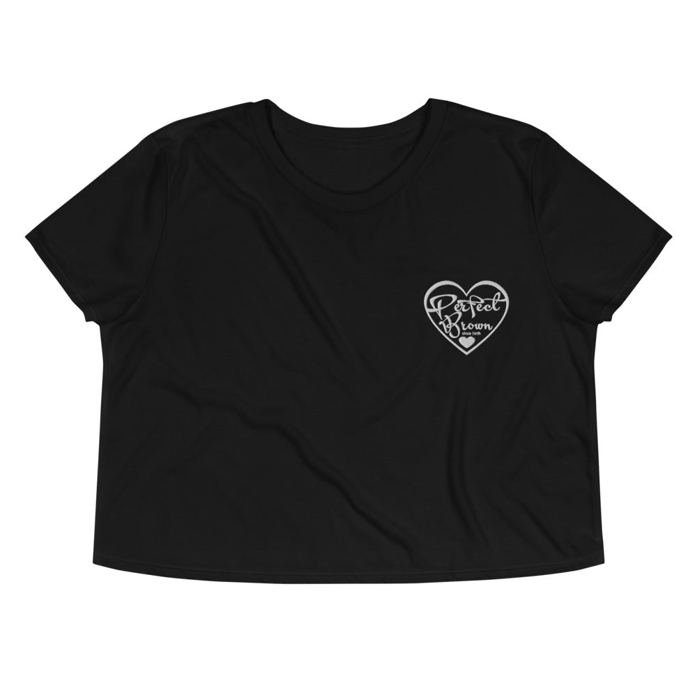 Perfect Brown Logo Crop Tee