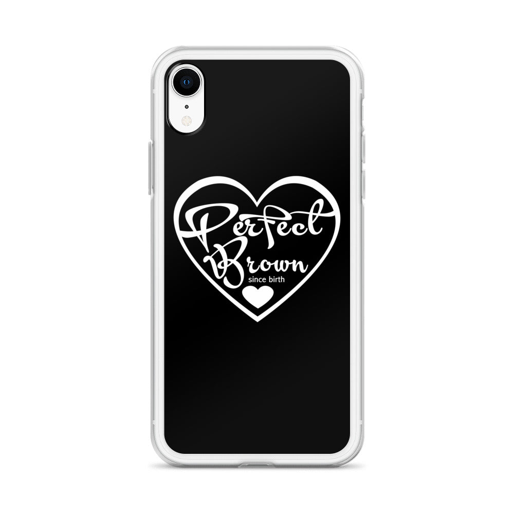 Perfect Brown Logo iPhone Case (Blk)