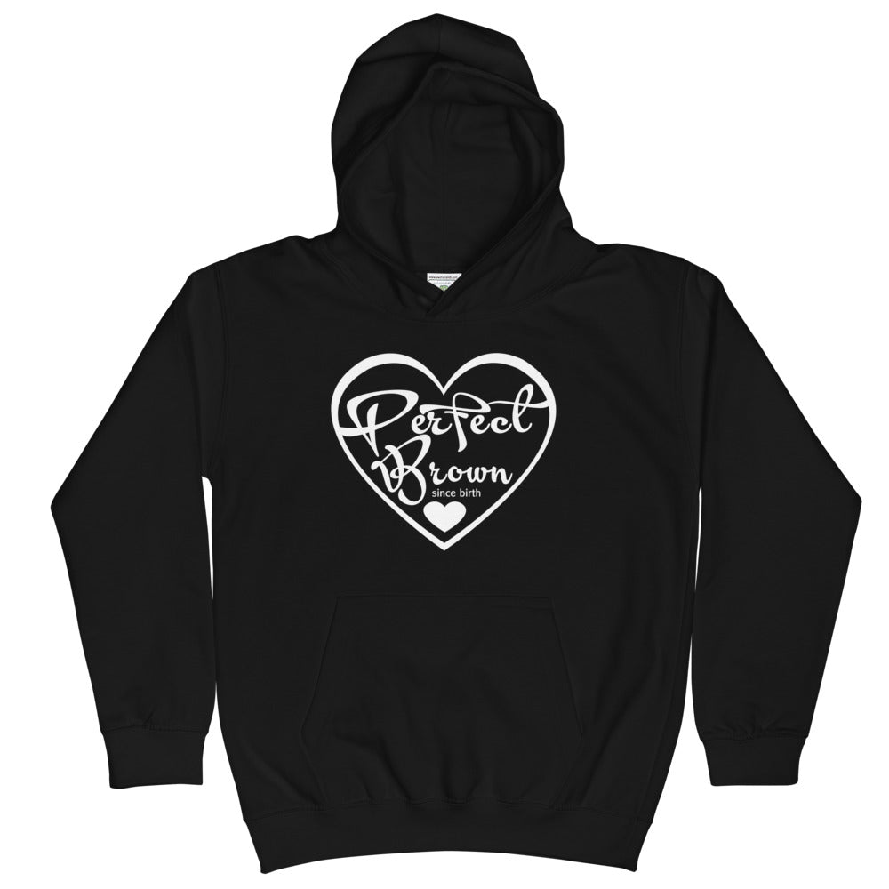 I am Perfect Brown (Logo) Kids' Hoodie