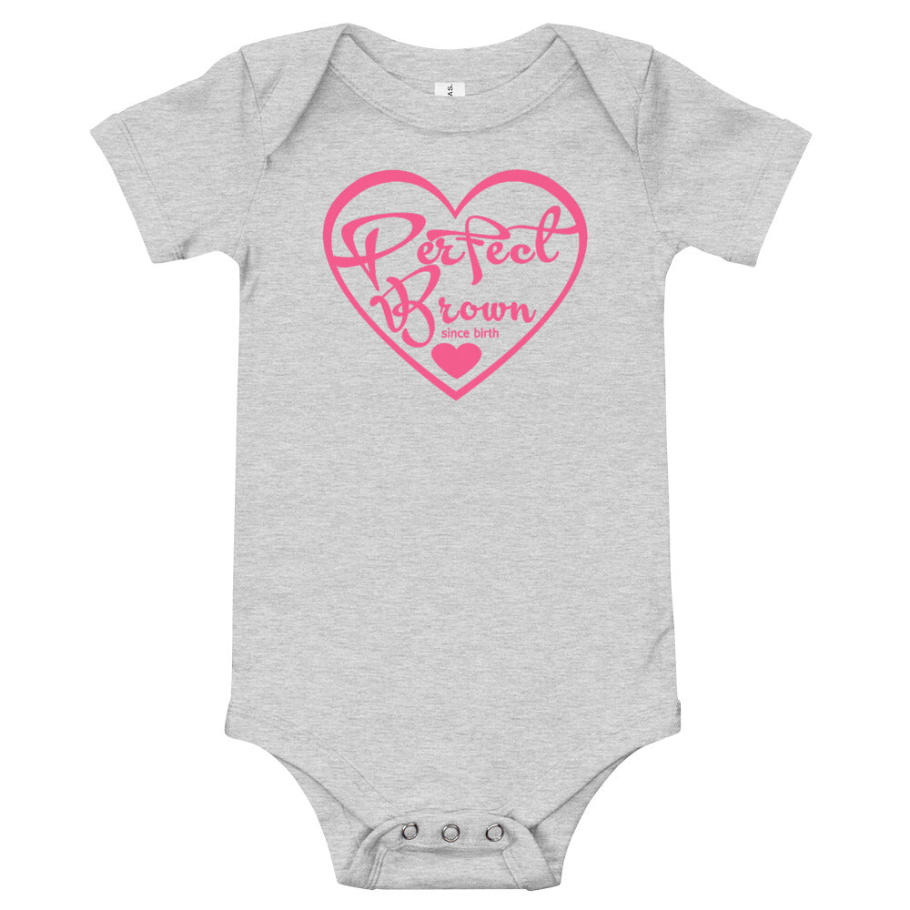 Perfect Brown Logo Infant Bodysuit *