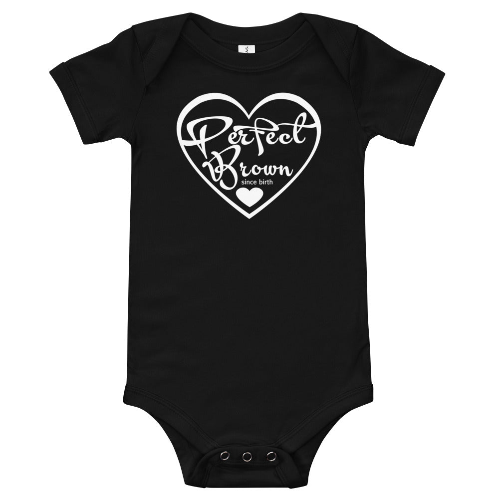 Perfect Brown Logo Infant Bodysuit *