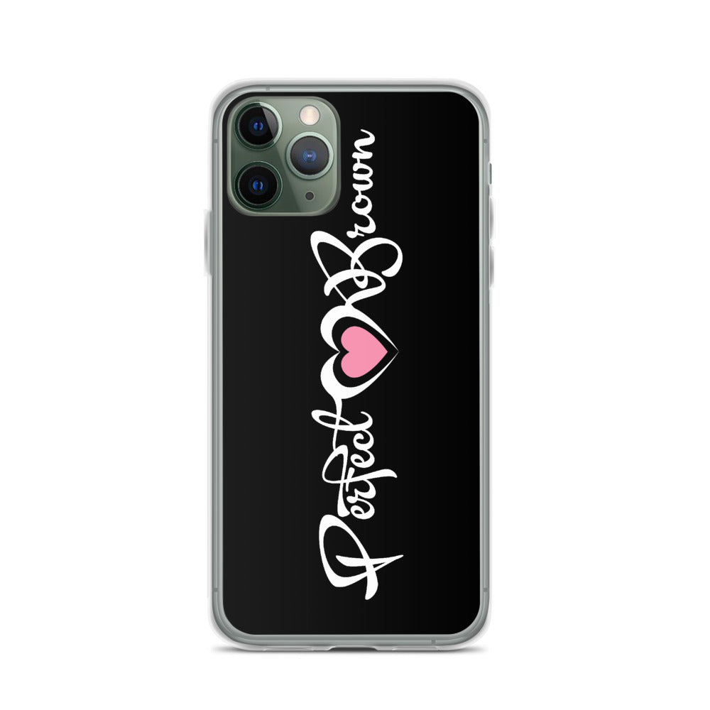 Perfect Brown (Signature) iPhone Case (Blk)