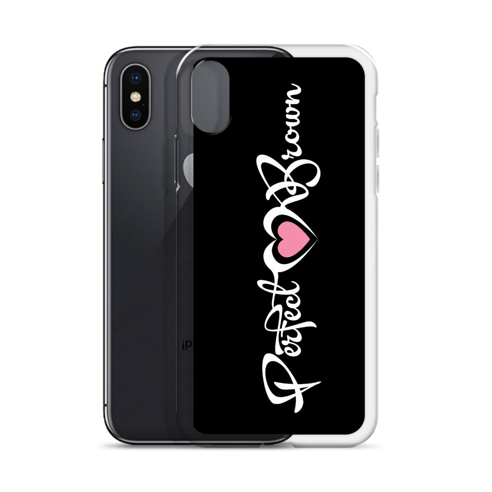 Perfect Brown (Signature) iPhone Case (Blk)