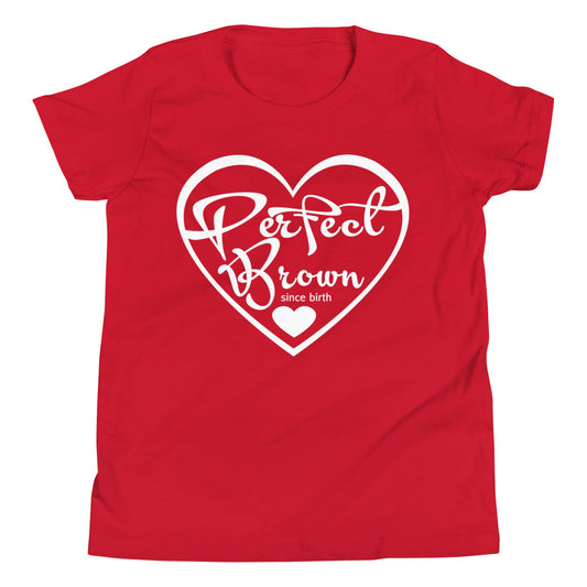 I am Perfect Brown (Logo) Youth T-Shirt