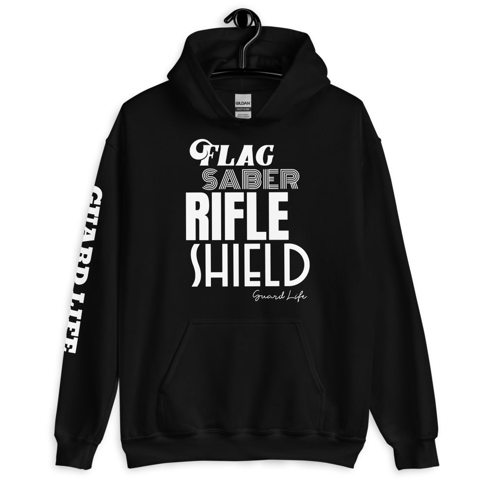 FLAG SABER RIFLE SHIELD (GUARD LIFE) Unisex Hoodie