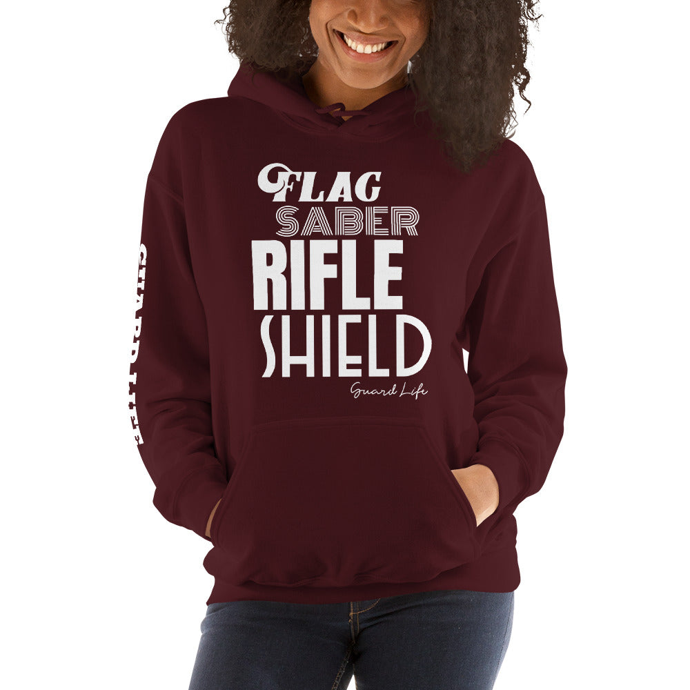 FLAG SABER RIFLE SHIELD (GUARD LIFE) Unisex Hoodie