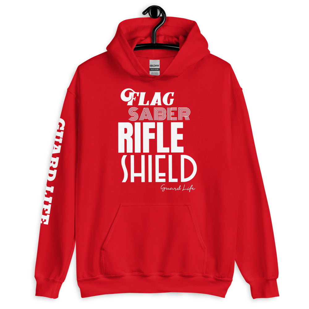 FLAG SABER RIFLE SHIELD (GUARD LIFE) Unisex Hoodie