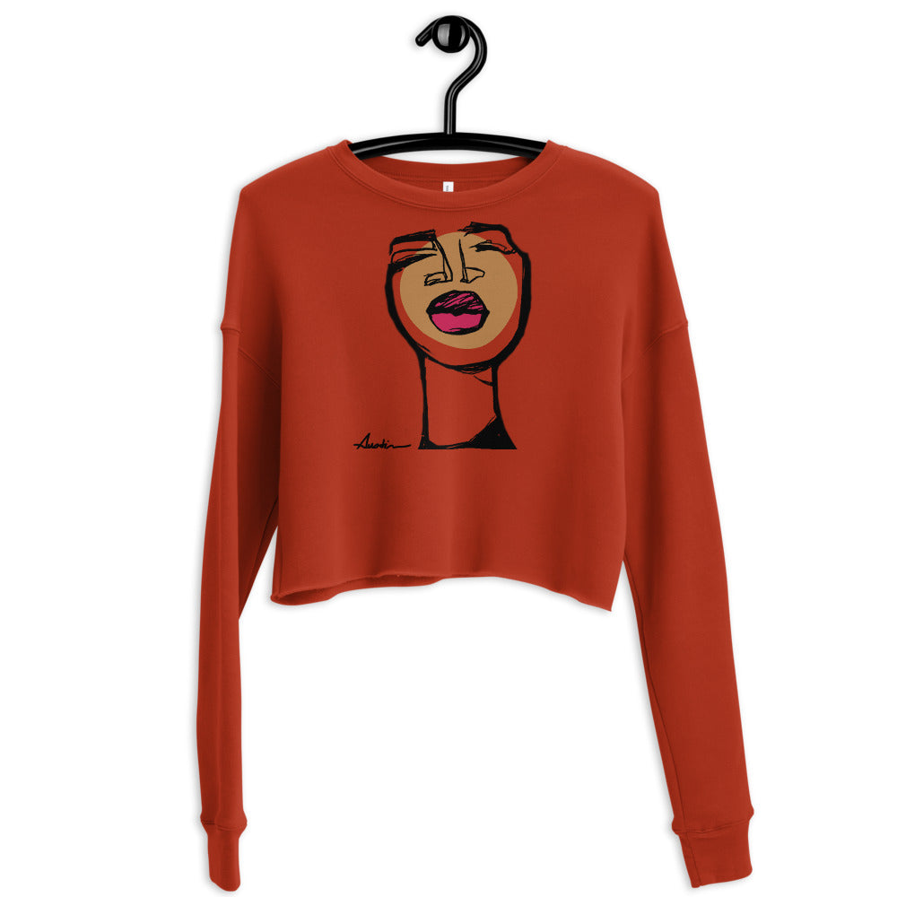 Face 6 Crop Sweatshirt