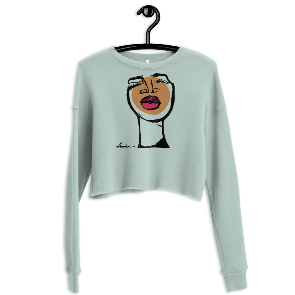 Face 6 Crop Sweatshirt