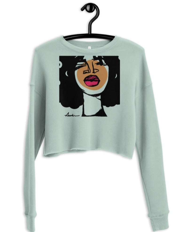 Faces 1 Crop Sweatshirt