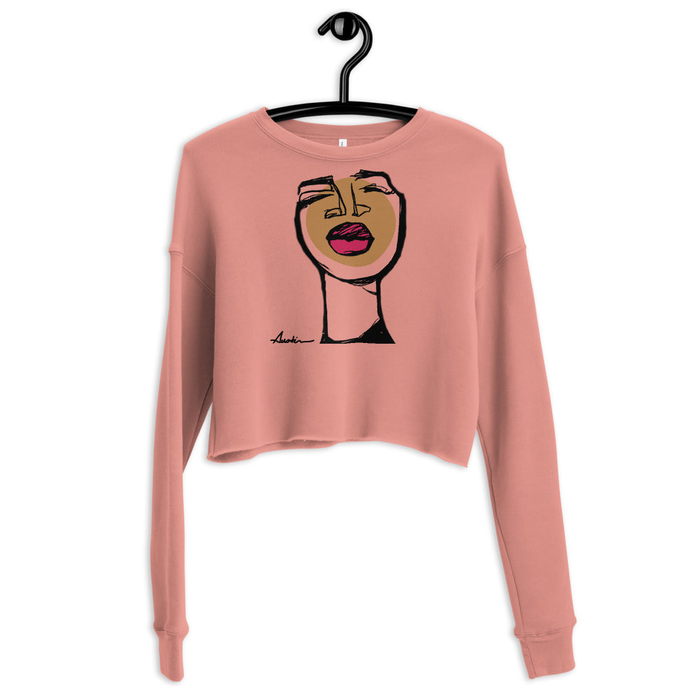 Face 6 Crop Sweatshirt