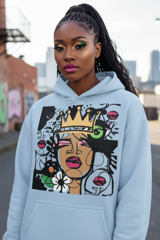 Crowned in Bloom - oversized hoodie