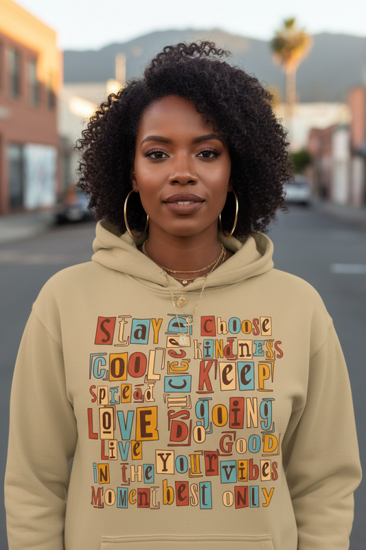 Good Vibes Only: A Kind Words - Relax Fit Hoodie