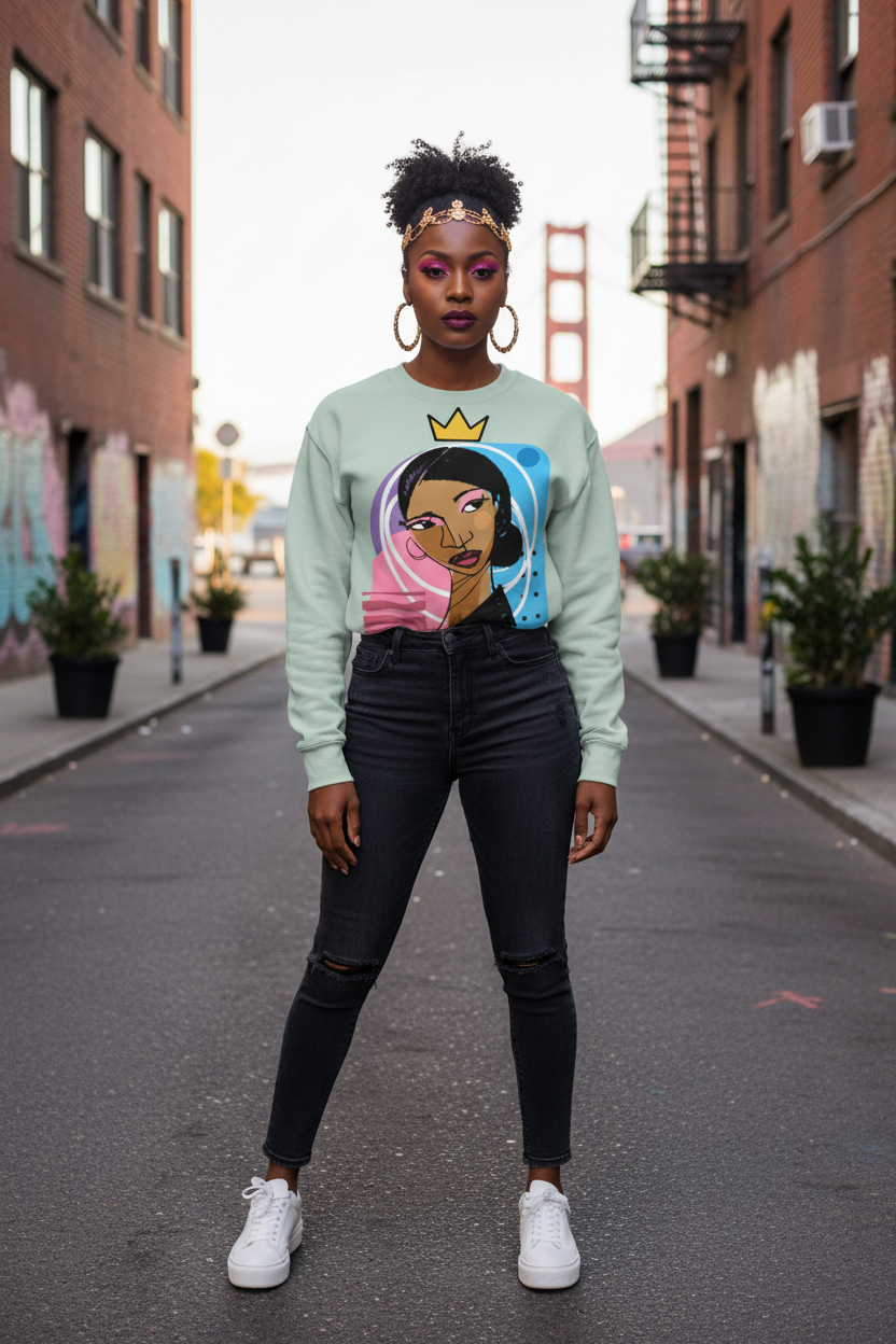 Crowned Reflections - Premium Sweatshirt