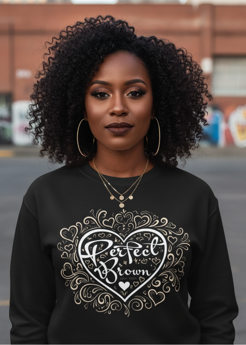 Perfect Brown in Bloom - Logo Graphic Premium Sweatshirt