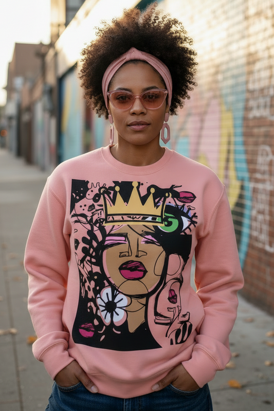 Crowned in Bloom - Premium Sweatshirt