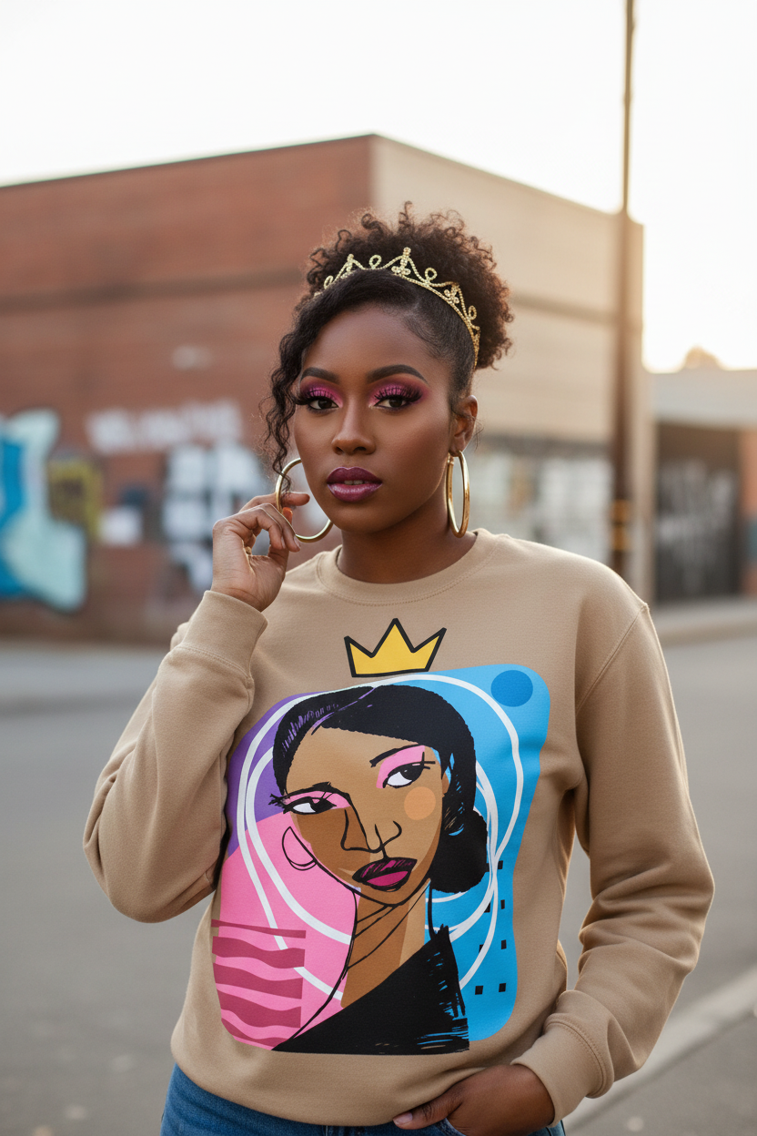 Crowned Reflections - Premium Sweatshirt