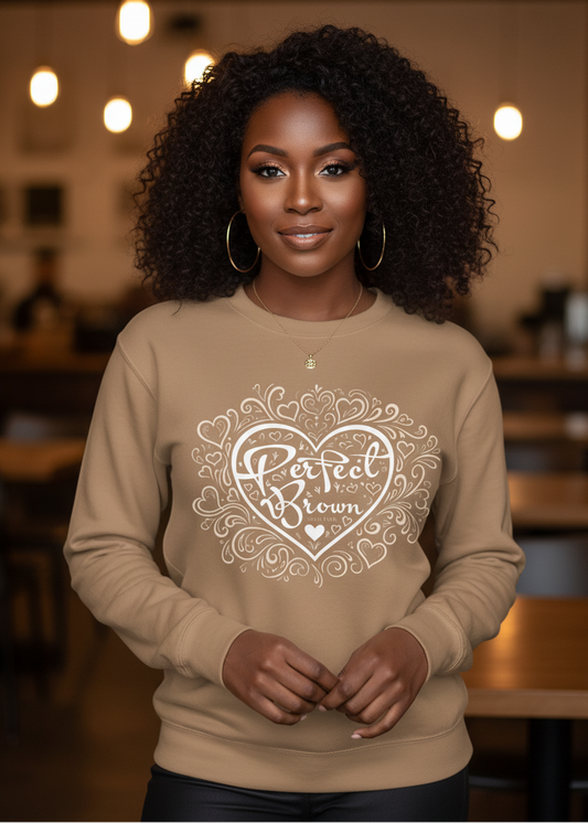 Perfect Brown in Bloom - Logo Graphic Premium Sweatshirt