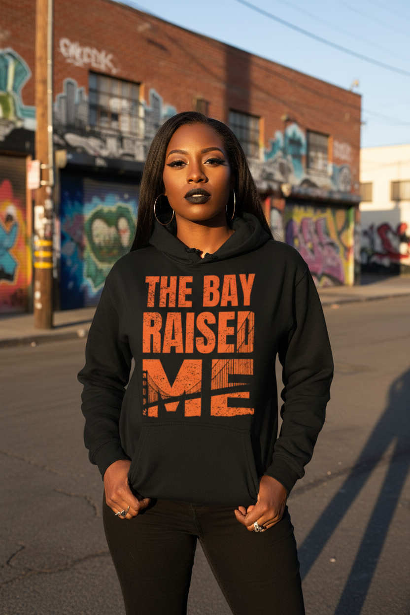 The Bay Raised Me (Orange) - Relax Fit Hoodie