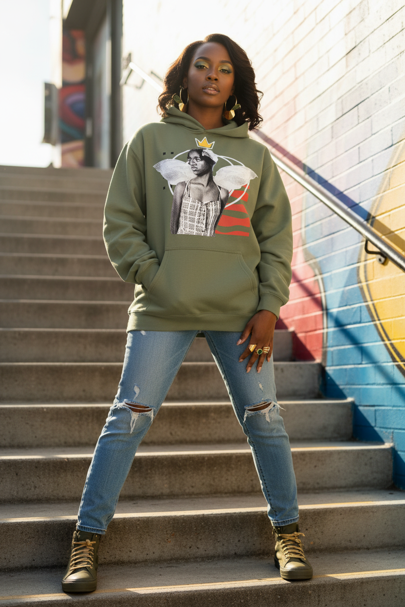 She Wears the Crown - Relax Fit Hoodie