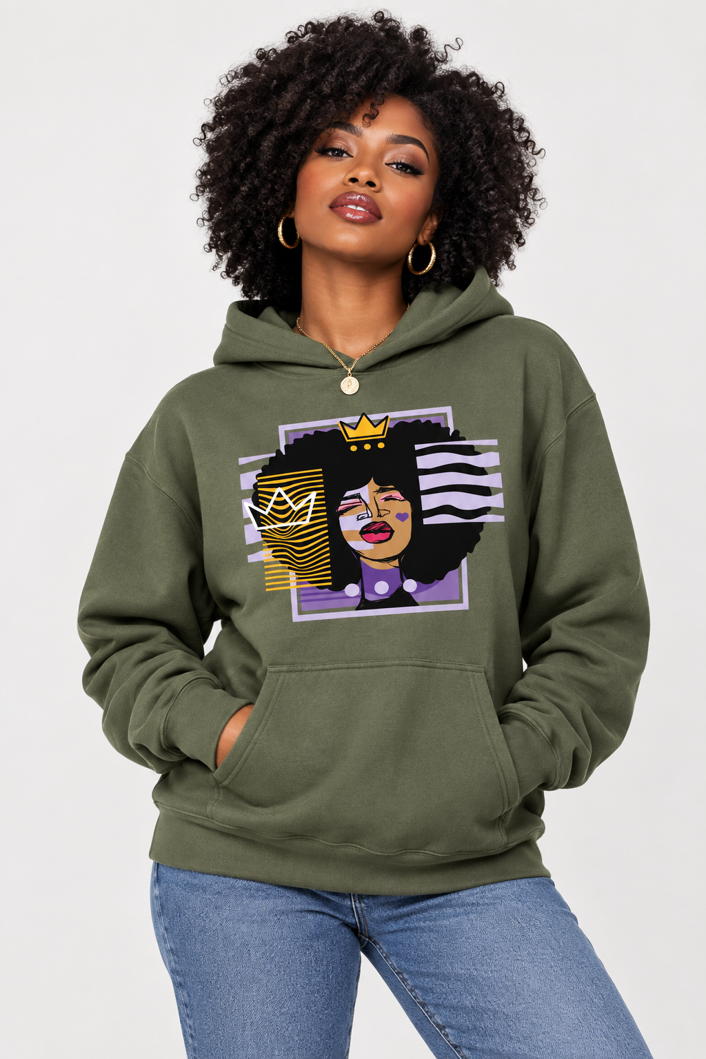 Queen Bee - Oversized Fitted Hoodie