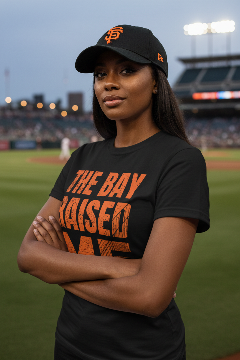 The Bay Raised Me (Orange) - Adult t-shirt