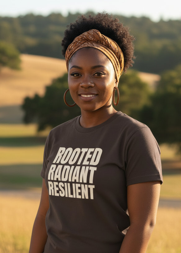 ROOTED RADIANT RESILIENT - Graphic T-Shirt