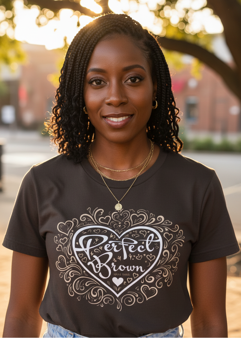 Perfect Brown in Bloom - Logo Graphic T-Shirt