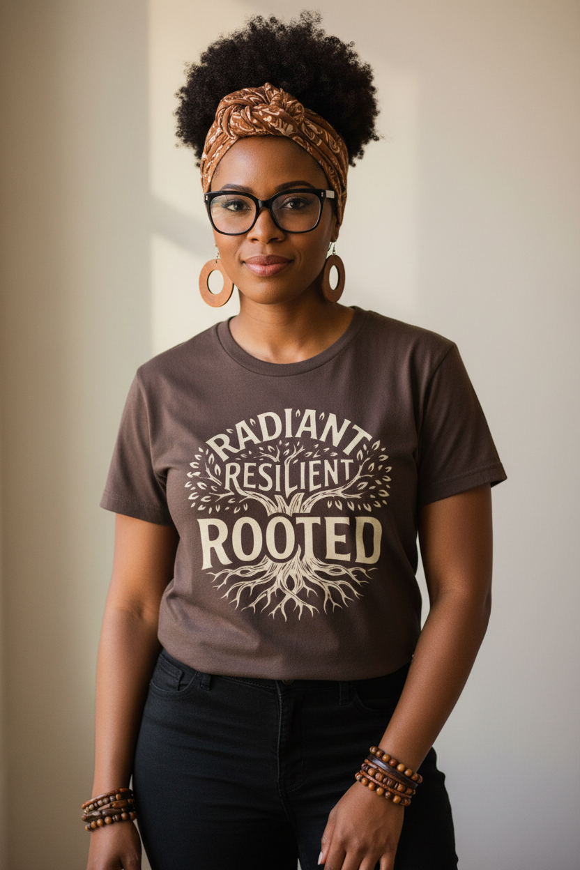 RADIANT RESILIENT ROOTED - Graphic T-Shirt