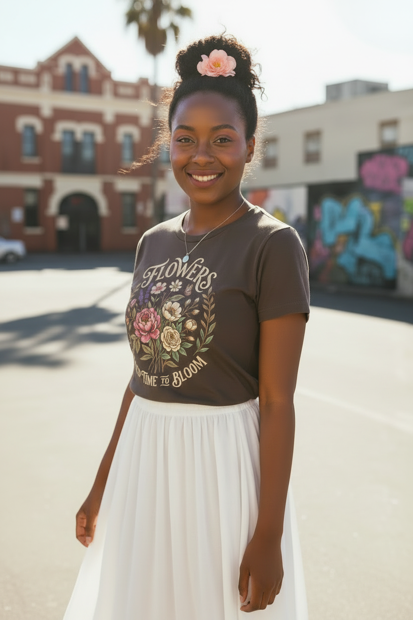 Flowers Need Time To Bloom - Graphic T-Shirt