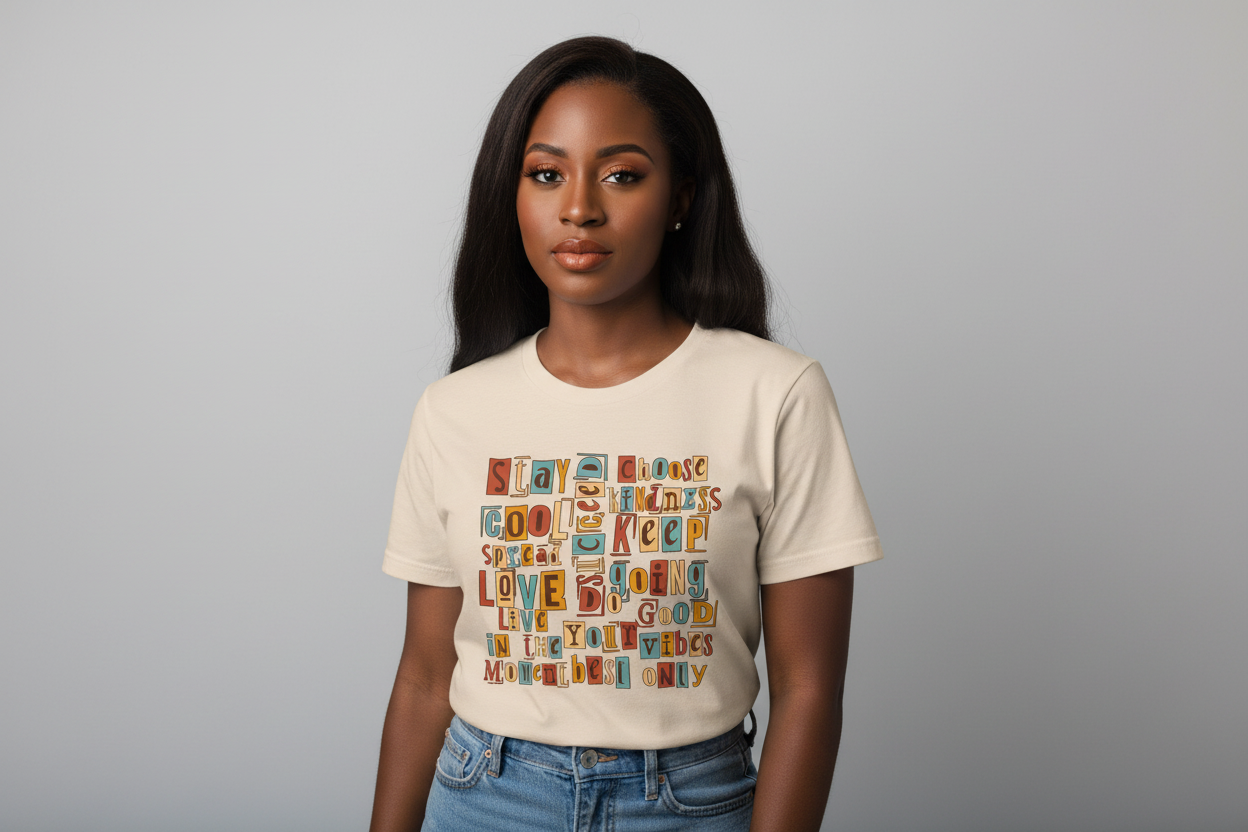 Good Vibes Only: A Kind Words Adult T-shirt
