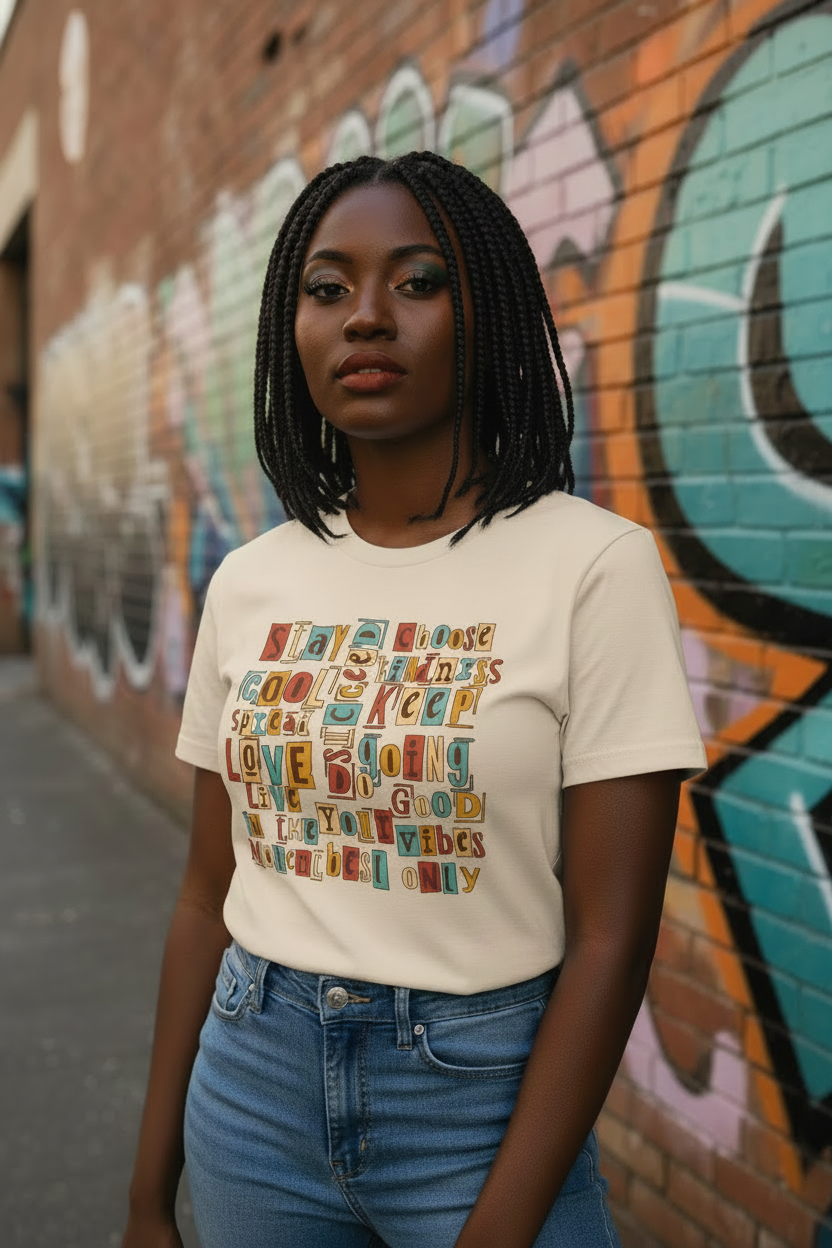 Good Vibes Only: A Kind Words Adult T-shirt