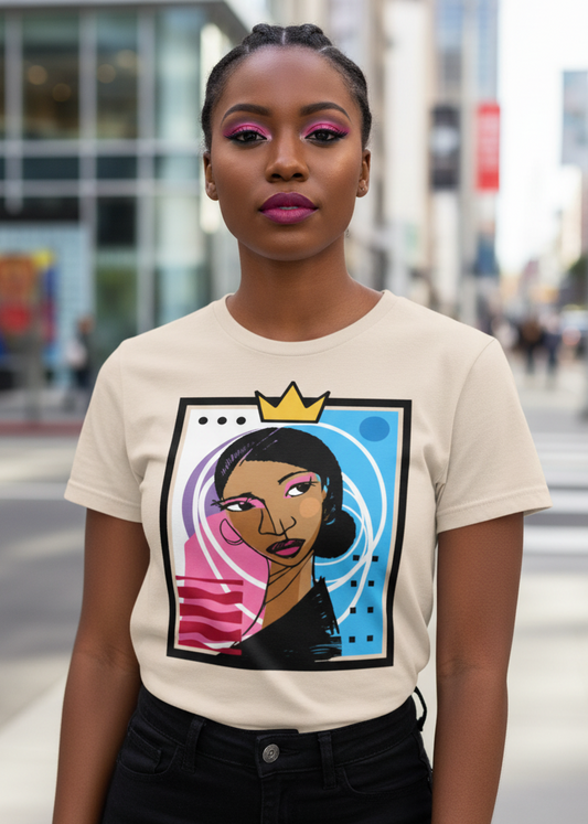 Crowned Reflections (Framed) - Graphic T-shirt