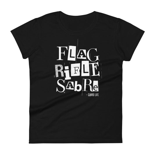 FLAG, SABER, RIFLE (Color Guard) Women's Fashion Fit T-shirt