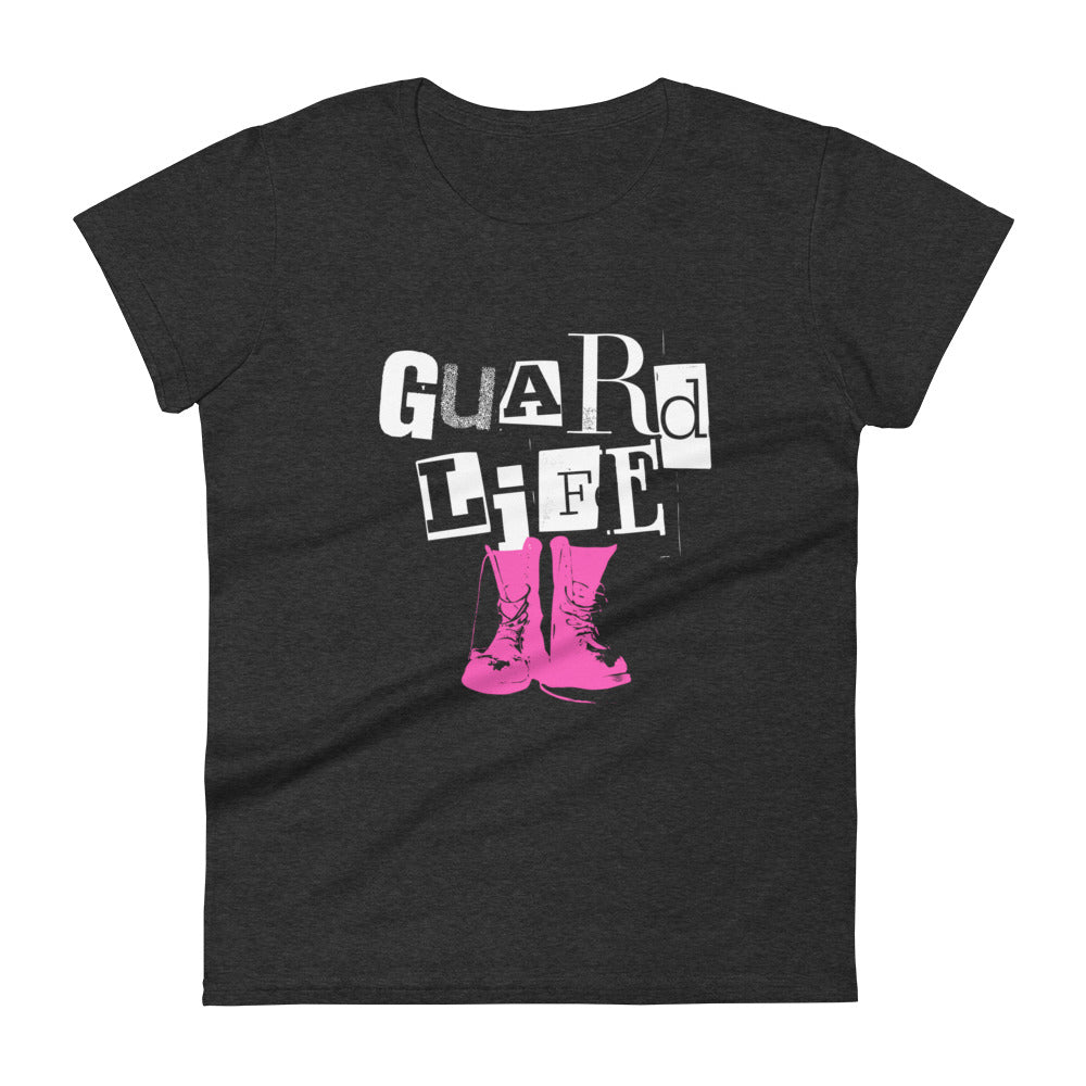 GUARD LIFE (Pink Boots) Women's Fashion Fit T-shirt