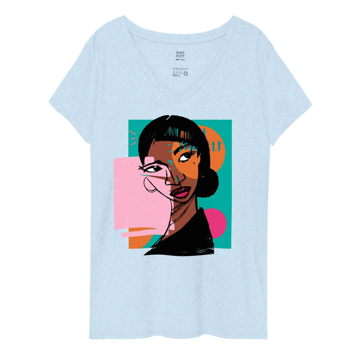 Orange Moon Women’s recycled v-neck t-shirt