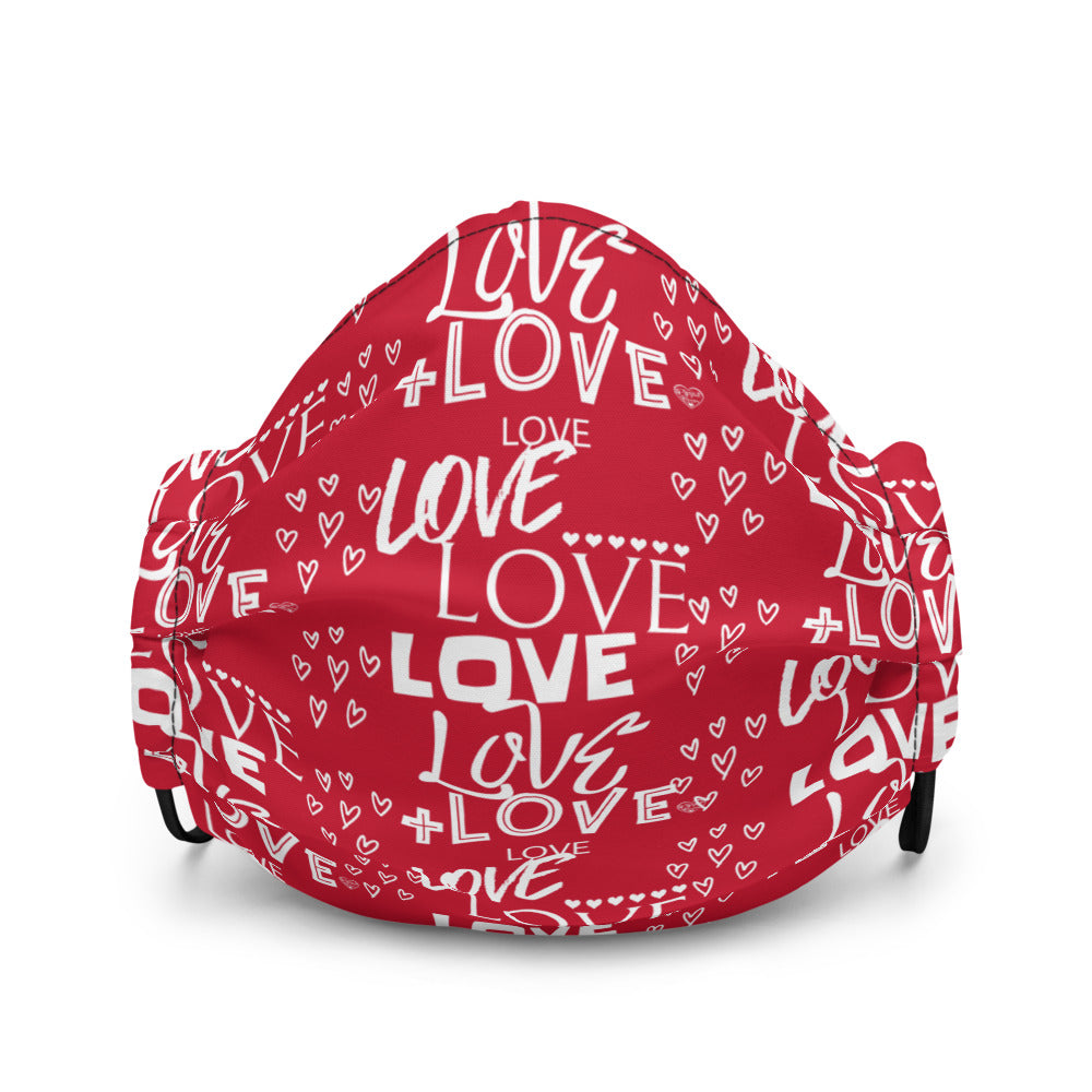 Lots of Love (Red) Premium face mask