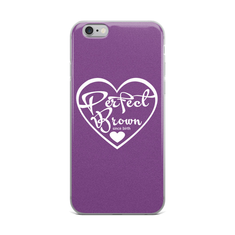 Perfect Brown Logo iPhone Case (Purple)