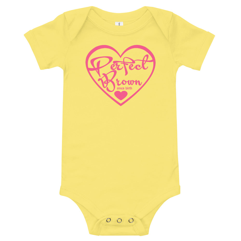 Perfect Brown Logo Infant Bodysuit *
