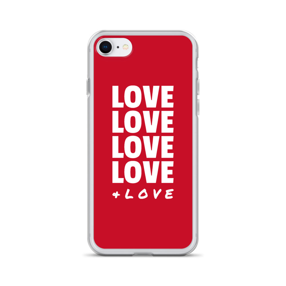 LOVE LOVE LOVE LOVE + LOVE iPhone Case (Blk)