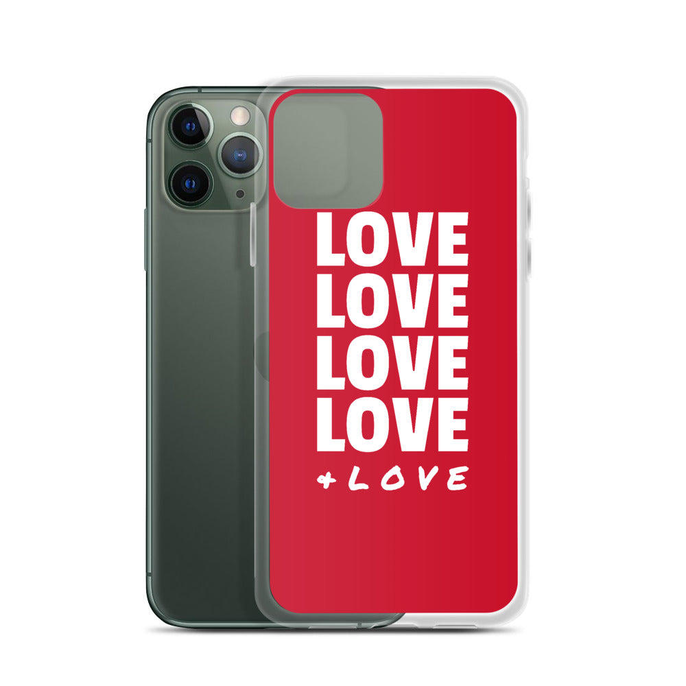 LOVE LOVE LOVE LOVE + LOVE iPhone Case (Blk)