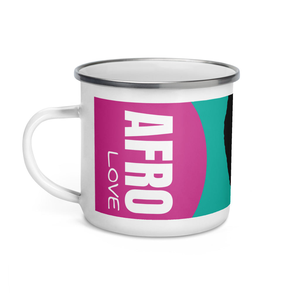 AFRO Love Enamel Mug