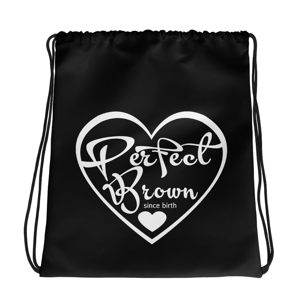 Perfect Brown Logo Drawstring bag (Blk)